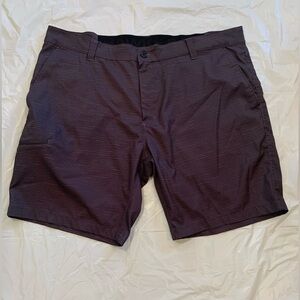 Hawke and Co Men's Black/Static Print Hybrid Shorts 40"x9" Quick Dry